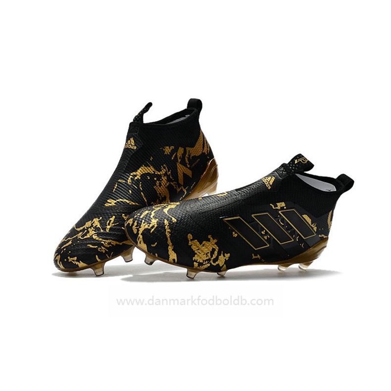 Adidas Ace 17+ Purecontrol FG Paul Pogba Kapsel Fodboldstøvler Herre – Sort Guld